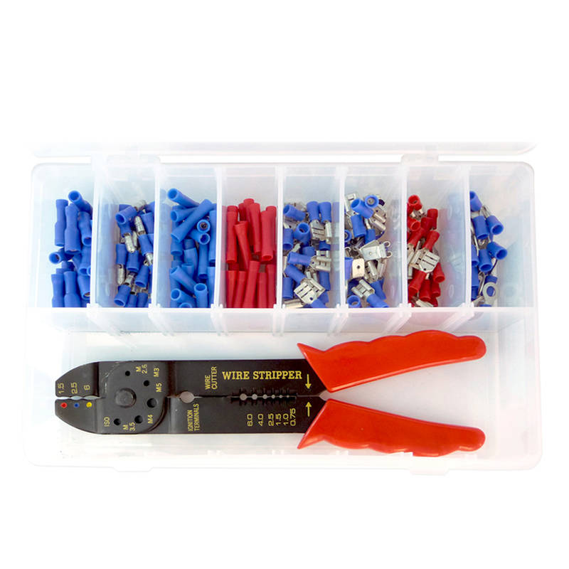 354895-neu-Elektrostecker-Sortiment-mit-Zange-151-Stueck