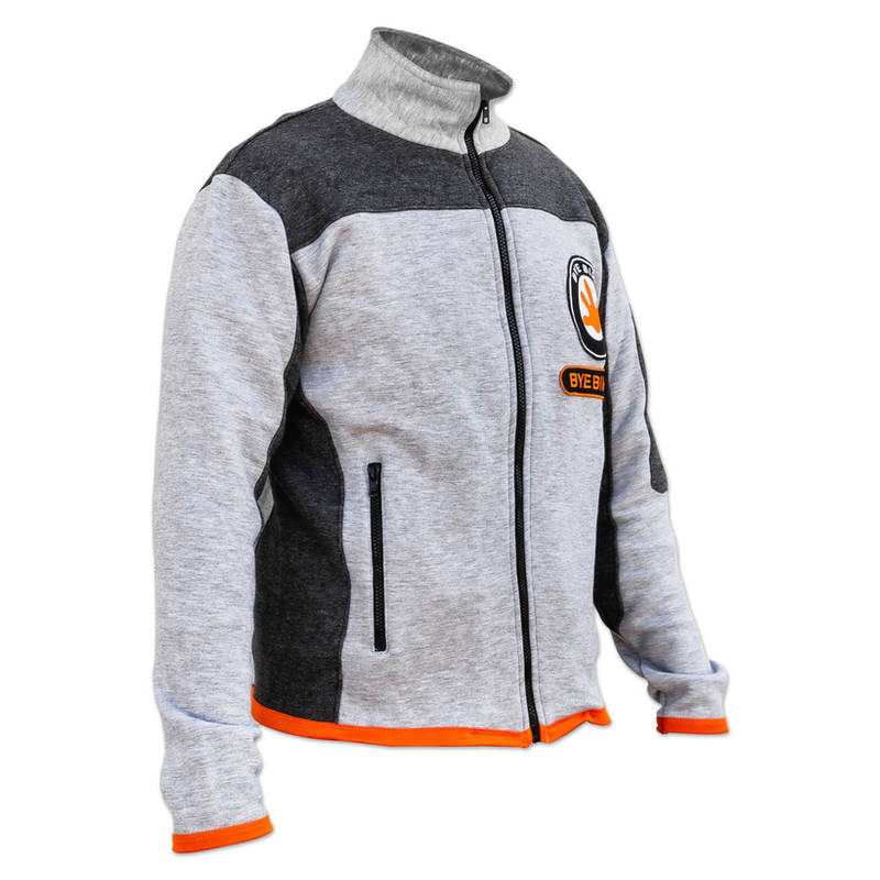 411527XL-2-Fleece-Jacke-BYE-BIKE-anthrazitgrau-Groesse-XL