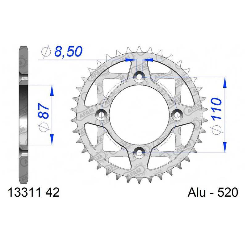 872130-Zahnkranz-AFAM-Alu-52042Z