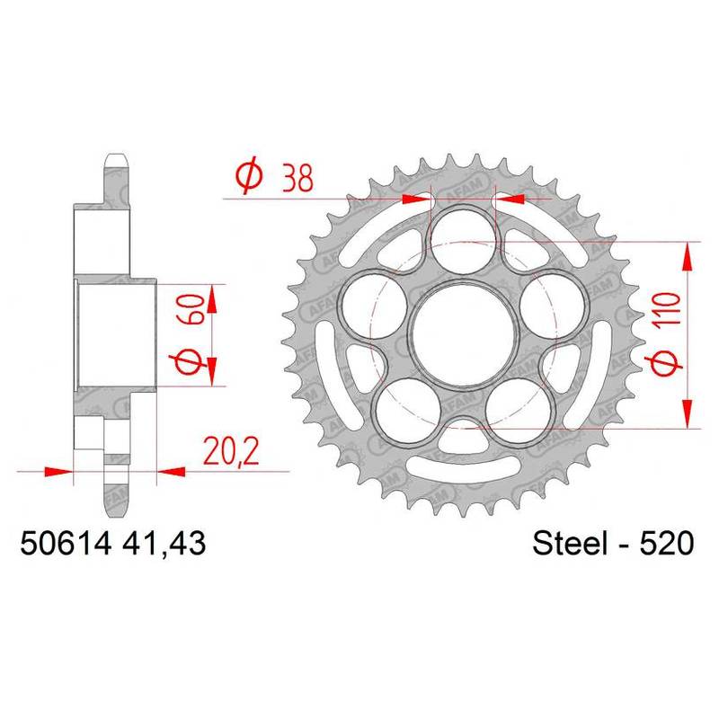 872142-Zahnkranz-AFAM-Stahl-52043Z