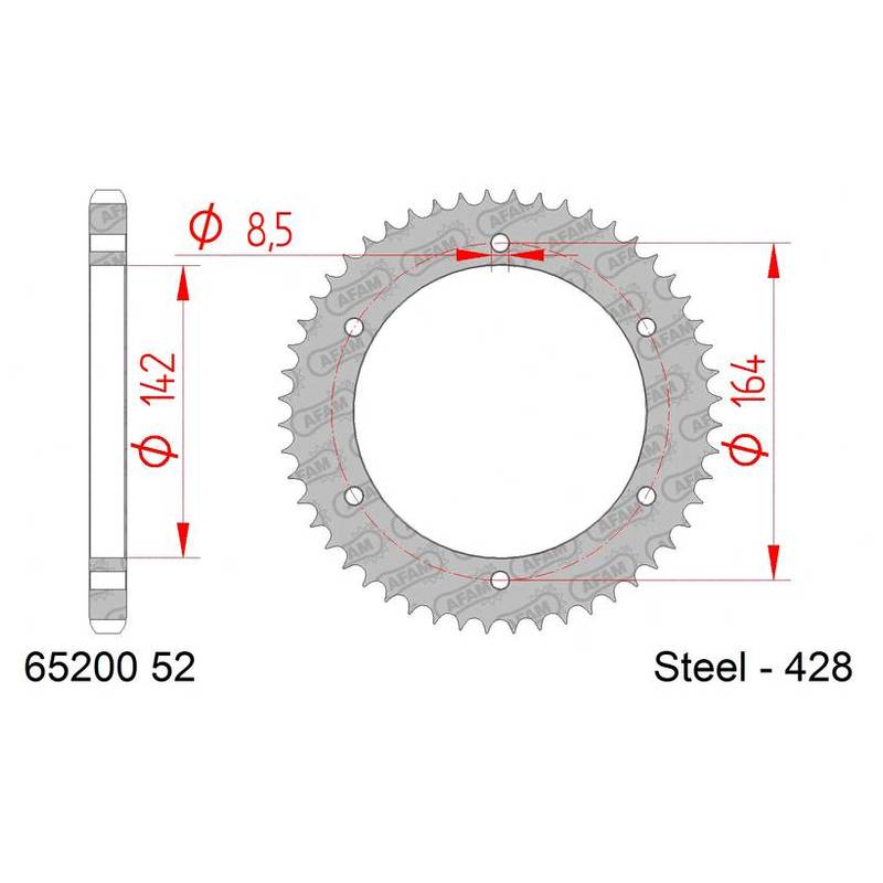 872145-Zahnkranz-AFAM-Stahl-42852Z
