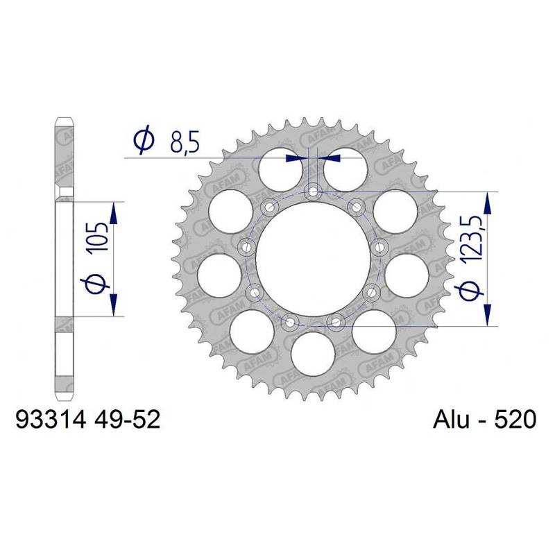 872154-Zahnkranz-AFAM-Alu-52050Z
