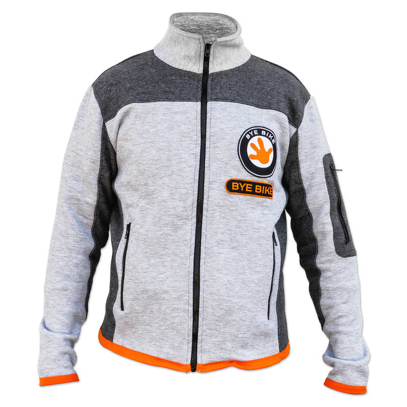 411527XXL-Fleece-Jacke-BYE-BIKE-anthrazitgrau-Groesse-XXL