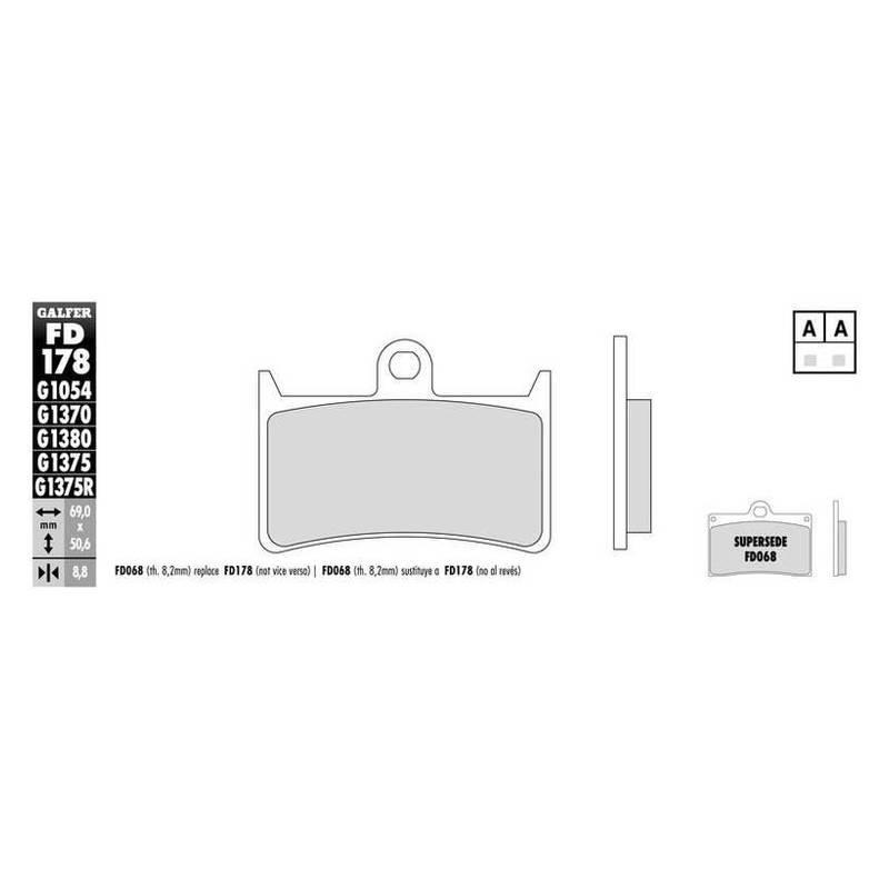 781783R-FD178-Bremsbelaege-Galfer-Sinter-Sport-Racing